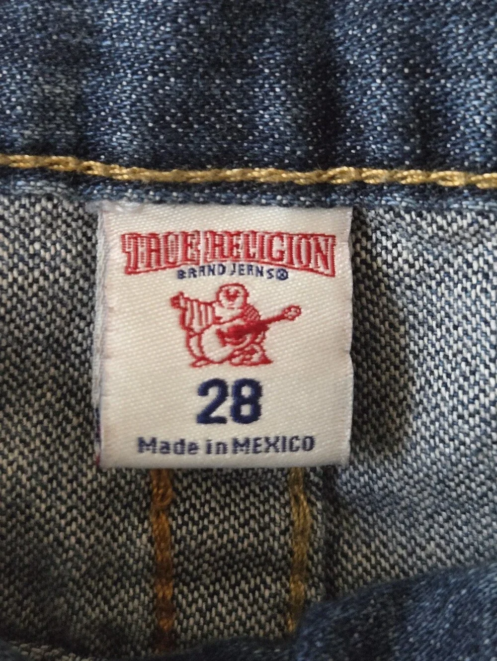 True Religion Distressed Medium Wash Skinny Jeans - Blue